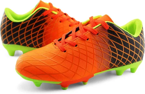 Vista 7 de JABASIC - Tacos de fútbol para exteriores para niños zapatos de fútbol atléticos y firmes