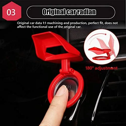 Vista 5 de Great luck - Cubierta de aluminio para interruptor de arranque y parada del motor, 1 unidades/juego (negro) para Honda