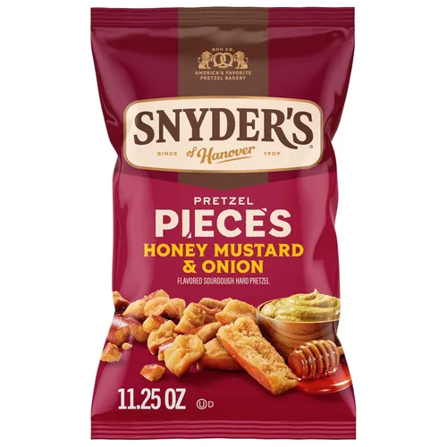 Vista 8 de Snyder's of Hanover Piezas de pretzel, miel mostaza y cebolla, 3.25 oz, 6
