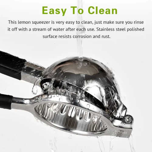 Vista 6 de Lemon Squeezer Citrus Juicer Lemon Juicer with Filter Premium Quality Heavy Duty Stainless Steel Sturdy Durable Manual Press Useful Kitchen Tool for