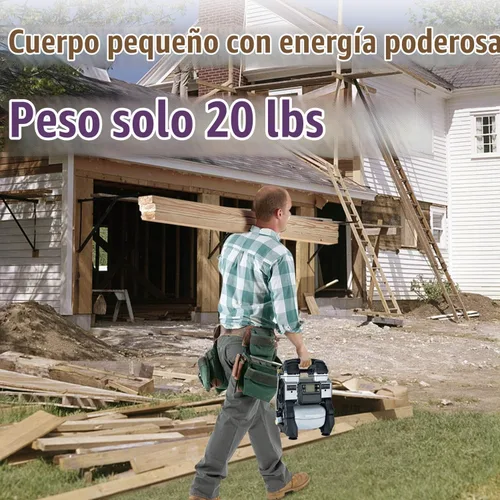 Vista 8 de TC·BL Compresor de aire portátil, 110V, silencioso, pequeño, ligero y sin aceite con tanque de aluminio de 5L
