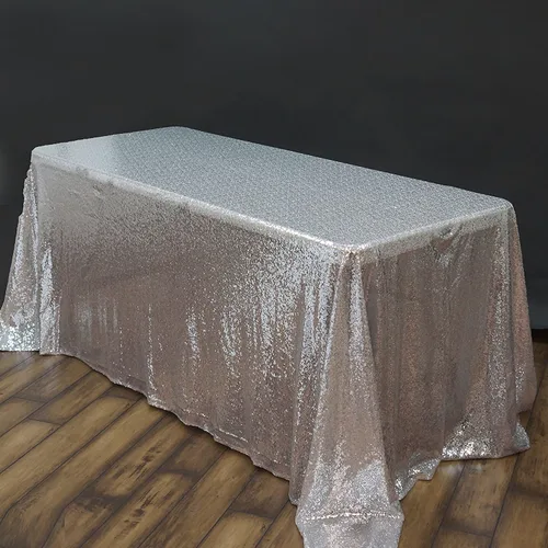 Vista 4 de BalsaCircle - Mantel rectangular de 90 x 132 pulgadas para bodas, fiestas, pasteles, postres, eventos, mantelería