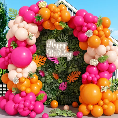 Vista 19 de Kit de arco de globos de baloncesto, kit de guirnalda de globos naranja y negro plateado con globos de estrella en explosión, kit de globos Tema