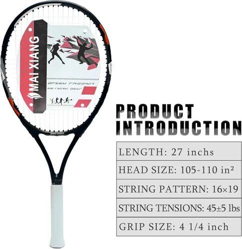 Vista 3 de Raquetas de tenis de 27 '' para adultos ZESTUP30MP raqueta de tenis de aleación de aluminio de carbono raquetas de tenis