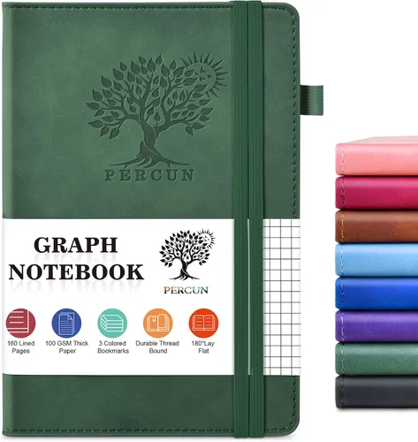 Vista 19 de PERCUN Diario en blanco para hombres y mujeres, 160 páginas en blanco para escribir, dibujar, cuaderno de bocetos, cuaderno de bocetos de cuero