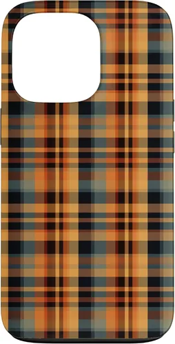 Vista 10 de Plaid Orange Brown Fall Harvest Muted Colors Print Pattern Case for iPhone 17