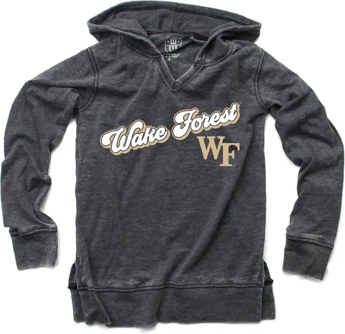 Vista 42 de Wes and Willy NCAA Camiseta con Capucha de Cuello en V para Niñas Air Force Falcons Azul