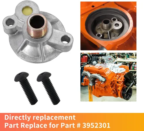 Vista 2 de KIPA Adaptador de filtro de aceite de repuesto para motores Chevy V8 de bloque pequeño SBC BBC Spin On Bypass 305 307 327 350 400 396 402 427 454#