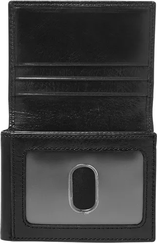Vista 2 de Fossil Cartera triple de piel con bloqueo RFID para hombre