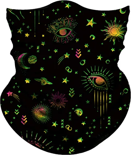 Vista 13 de Obacle Bandana sin costuras, máscara facial rave, para mujeres y hombres, para protección contra el polvo, el viento y el sol