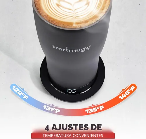 Vista 6 de SMRTMUGG X Taza de café calentada de 19 oz., duración de batería de 8 horas, autocalentamiento, temperatura controlada ajustable, pantalla LCD