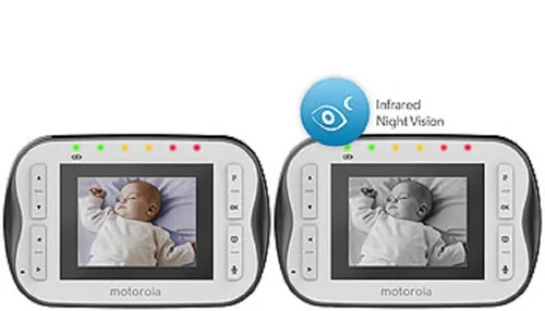 Vista 3 de Motorola Monitor de video digital MBP41S con video de 2.8 pulgadas a color, visión nocturna infrarroja, con cámara panorámica, inclinación y zoom