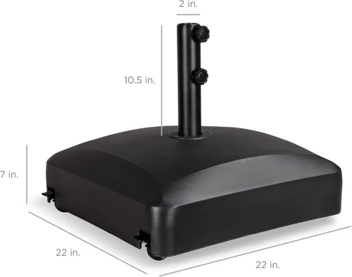 Vista 7 de Best Choice Products Base de Sombrilla Móvil Rellenable de Capacidad de 123 lb, Soporte de Mercado de Servicio Pesado para Patio, Terraza, Junto a