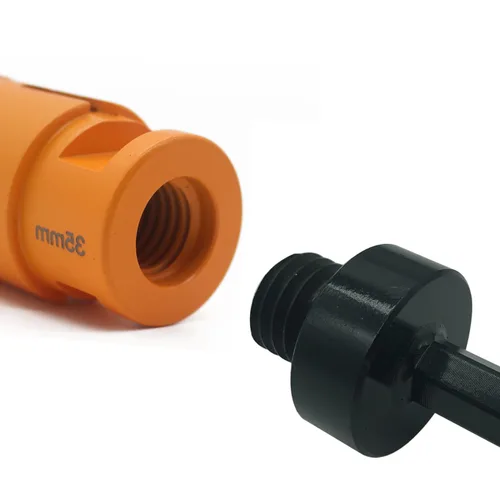Vista 4 de Adaptador de eje de broca de núcleo, rosca de 5/8 "-11 a vástago hexagonal de 3/8 pulgadas para sierra de agujero de diamante roscado, accesorio