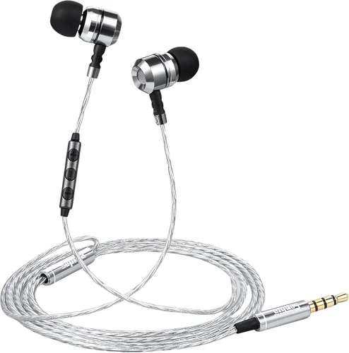 Vista 2 de Sephia SP3060VC - Auriculares con cable y micrófono, auriculares intrauditivos con graves profundos y aislamiento de ruido, controladores de 10mm