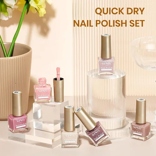 Vista 8 de Juego de esmaltes de uñas de secado rápido, esmalte de uñas regular sin gel de secado rápido, esmalte de uñas de uñas de secado rápido, salón