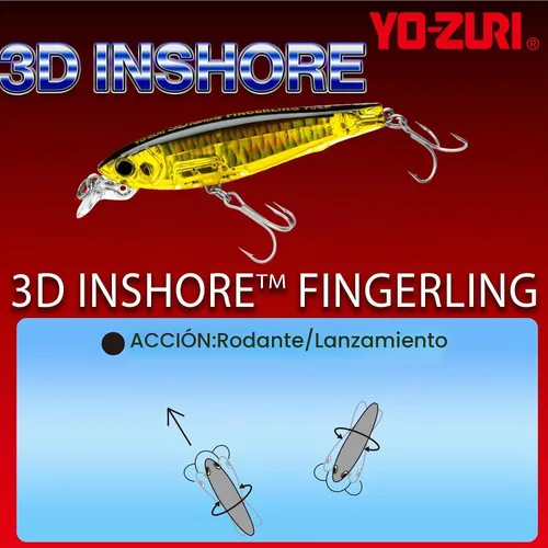 Vista 4 de Duel Yo Zuri 3 D Inshore Fingerling Ghost Shad