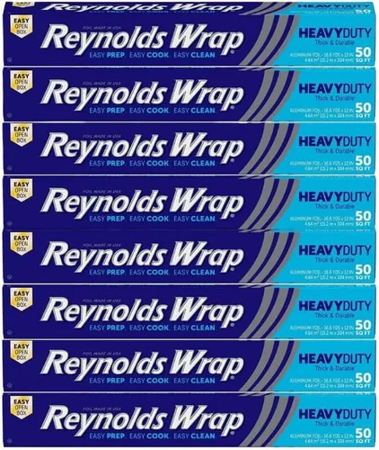 Vista 9 de Reynolds Wrap Papel de aluminio, resistente, 50 pies cuadrados, (paquete de 2)