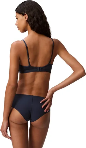 Vista 2 de Calvin Klein Bralette triangular ligeramente forrado de forma a cuerpo para mujer, Marrón