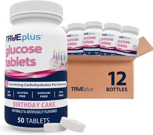 Vista 36 de TRUEplus® Tabletas de glucosa, sabor surtido (uva, frambuesa, naranja), botella de 50 unidades (1)