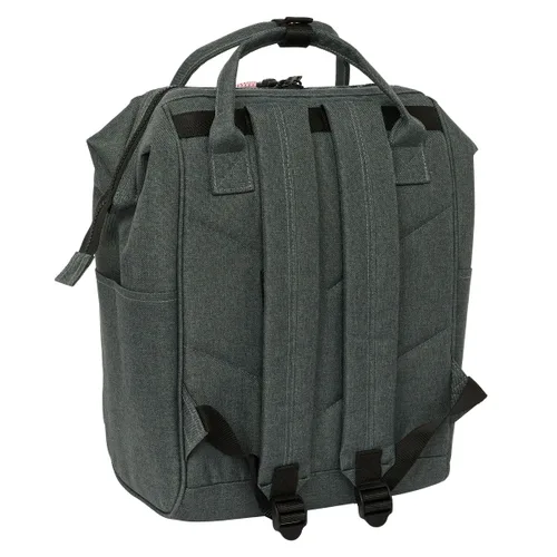 Vista 3 de Mochila para Portátil Kappa Silver Pink Gris 27 x 40 x 19 cm