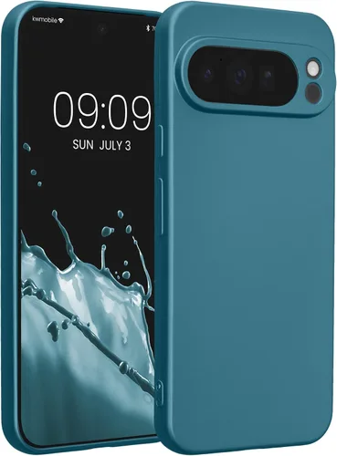 Vista 100 de kwmobile Funda compatible con Google Pixel 9 - Funda protectora delgada de TPU para teléfono - Acabado mate suave - Piedra antigua