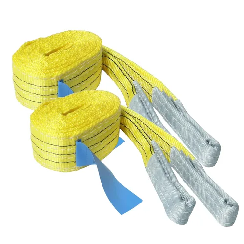 Vista 9 de Paquete de 2 eslingas de elevación industrial de 3"×6.5 pies, eslinga de poliéster resistente de 6600 libras, factor de seguridad 5:1, eslinga