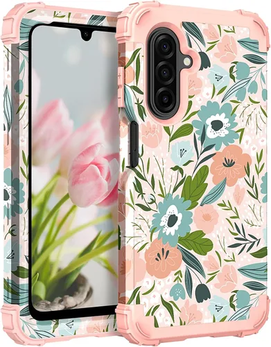 Vista 97 de Hocase Funda para Galaxy A37 5G, protección resistente a prueba de golpes, parachoques de goma de silicona suave+funda protectora híbrida