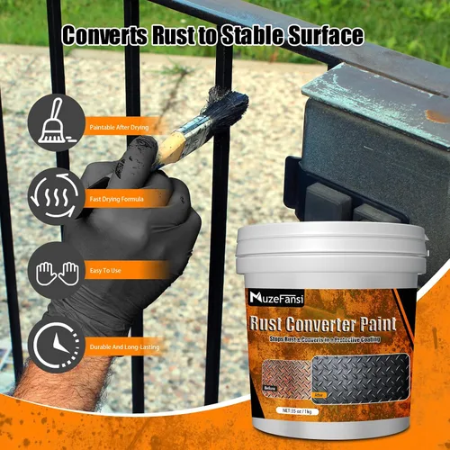 Vista 2 de Pintura para Metal, Convertidor de Óxido y Imprimación de Metal 34.8 oz – Recubrimiento Anti-Óxido, Pintura Antioxidante Encapsuladora para Máximo