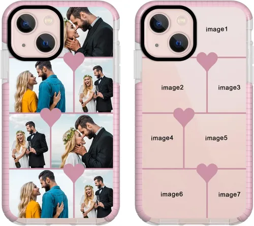 Vista 6 de Funda personalizada para iPhone 13, funda personalizada con collage de fotos de múltiples imágenes, funda personalizada para cumpleaños, Navidad