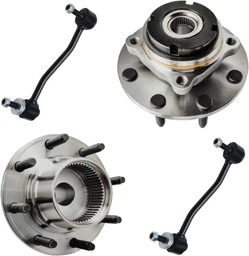 Vista 104 de Detroit Axle - Kit de suspensión delantera 4WD para Nissan Frontier Pathfinder Xterra, 2 cubos de rodamientos de ruedas, 2 brazos de control
