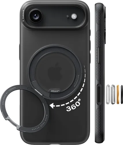Vista 10 de TORRAS Soporte Magnético 360 para Funda de iPhone 16 Pro, Ostand 3.0 [Compatible con MagSafe] [4X Grado Militar Resistente a Golpes] Cubierta