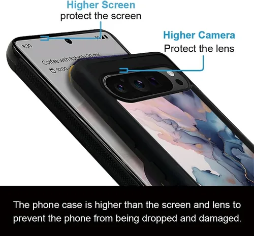 Vista 628 de Compatible con Google Pixel 4A 5G Mobile Case Creative Acrylic Panel trasero Silicona Protección Grip especialmente diseñado para Google Pixel 4A 5G
