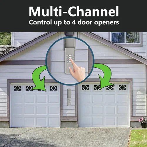 Vista 5 de Abridor universal de puerta de garaje, teclado remoto compatible con LiftMaster Chamberlain Craftsman Genie Linear Wayne Dalton Abridor de puerta