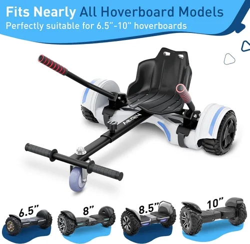 Vista 3 de [Usado] Hiboy HC-01 Hoverboard Seat Attachment for 6.5" 8" 8.5" 10" Hoverboards, Easy Assembly & Adjustable Frame Length Buggy Attachment