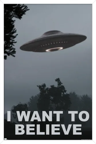 Vista 13 de Trends International Póster de pared con texto en inglés "I Want To Believe