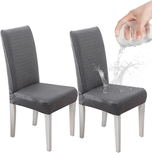 Vista 26 de Parsons - Funda para silla de comedor, funda desmontable para silla de sofá, funda retráctil (2, albaricoque)