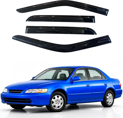 Vista 15 de Visera de ventana IG para Ford Focus Sedán y Hatchback 2012-2018, Protector de ventana lateral para lluvia y viento estilo Mugen, extra duradero