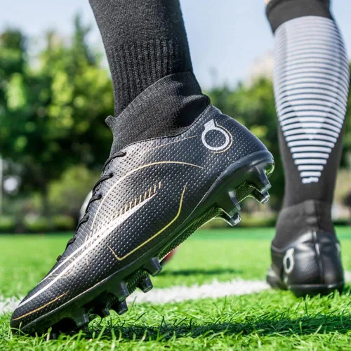 Vista 7 de ESXGED Botas de fútbol para mujer, zapatos deportivos para hombre, para exteriores e interiores, cómodos, para correr, caminar, estudiantes, zapatos