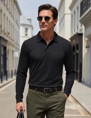 Vista 5 de MAGNIVIT Camisas Polo para Hombre de Manga Larga, de Secado Rápido, Rendimiento Militar, Táctico, para Combate del Ejército