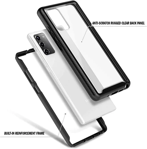 Vista 4 de NZND Funda para Samsung Galaxy S20 FE 5G con [protector de pantalla incorporado], funda protectora de cuerpo completo a prueba de golpes, resistente
