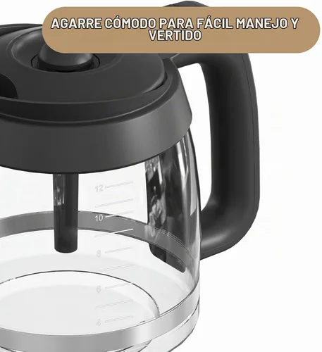 Vista 3 de CE200 - Cafetera de vidrio de 12 tazas de repuesto compatible con cafetera Ninja modelos CE251 CE201 CE201C CE200 CE200C Modelo # XGLSLID200