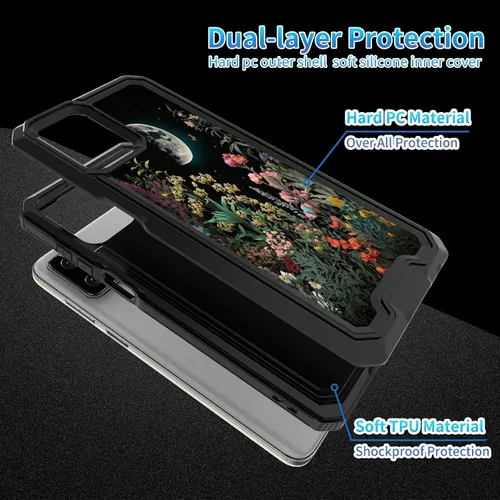Vista 2 de Funda protectora resistente de doble capa para Motorola Moto G Power 2023 5G, funda protectora resistente de doble capa, funda de absorción