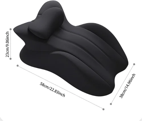 Vista 7 de Almohada de cuña para dormir, leer relajante, almohada ergonómica propensa de espuma viscoelástica para aliviar el dolor de espalda y cuello, uso