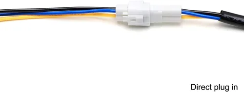 Vista 6 de iJDMTOY Adaptadores hembra de entrada de faro delantero con forma de triángulo de 3 pines con cable de 4 pulgadas compatible con Yamaha 2002-06