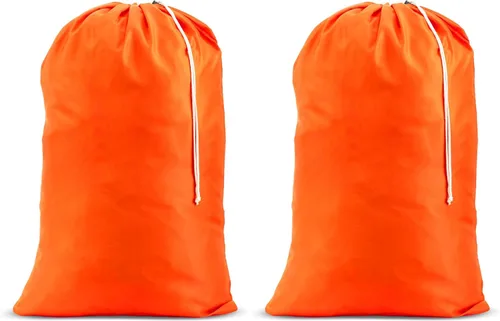 Vista 13 de Resistente bolsa comercial en tamaño jumbo para lavandería 22"x32" XL Nylon Laundry Bag, Locking Drawstring, Machine Washable, Heavy Duty, Travel