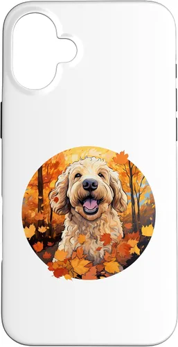 Vista 23 de Goldendoodle Autumn Funny Dog Fall Case for iPhone 17