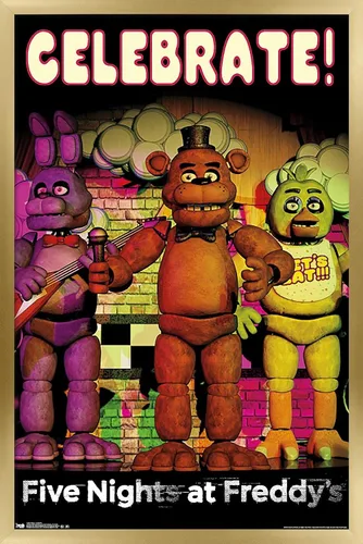 Vista 11 de Trends International Póster de pared de Five Nights at Freddy's - Celebrar la pared, 14.725 x 22.375 pulgadas, versión enmarcada de madera