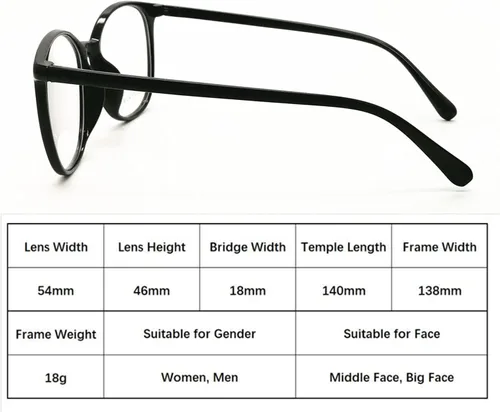 Vista 3 de Anteojos de lectura anti azul Light Blocking Reader mujeres hombres para mediana cara grande