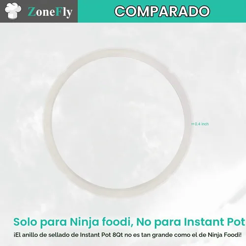 Vista 4 de Anillo de sellado original NinjaFoodi Junta de silicona para olla a presión NinjaFoodi FD401/FD302/OS401/OS301/OP401/OP302 de 6.5 cuartos de galón